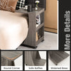 C-Shaped End Table Mobile Sofa Side Table Bedroom Rolling Coffee Table W/Storage