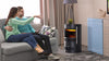 Fireplace Electric Heater Stove w/ Thermostat Control Black Freestanding
