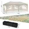 3x 6m Pop up Gazebo, Premium Gazebo with Sides, Weatherproof, Uv-Resistant