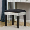 Glass Mirrored Dressing Table Makeup Vanity Desk Bedroom w/ Drawer&Mirror&Stool