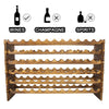 6 Tier 72 Bottle Wine Rack Holder Wood Shelves Storage Display Assembly Required