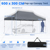 3M x 6M Portable Outdoor Tent Pop-up Canopy Waterproof Folding Party Tent Grey