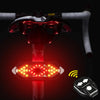 Bicycle Tail Light Rechargeable Smart Remote Control Turn Signal Warning Lamp