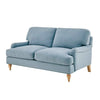 Dusk Hampshire Blue Velvet & Oak 2 Seater Sofa RRP £799