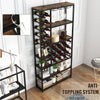 Industrial Floor Wine Rack Freestanding Wine Storage Organizer Shelf Display