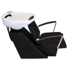 Backwash Salon Hair Chair Sink Shampoo Barber Hairdressing Back Washing Black