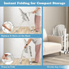Foldable Baby High Chair Feeding Sleep Playing Chair w/Wheel-Dark Grey