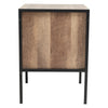 Bedroom Bedside Table Mini Side Table with Drawer Wooden Metal Frame Night Table