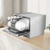6.5L Silver Tabletop Compact Dishwasher LED Display, Energy Saving