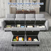 Hello-5ive Modular 3 Seater Fabric Sofa Bed with Storage for Living Room