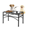 Raised Dog Bowls Pet Feeder Raised Elevated Stainless Steel Food Water Bowls