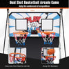 Foldable Double Shot Basketball Arcade Game Free-Throw Basketball Challenge Game