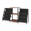 Turntable Display Stand Vinyl Storage Stand-Brown
