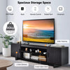 Modern Wood Universal Stand for TV up to 65" Media Console Table w/Shelves
