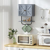 Bathroom Space Saving Storage Cabinet w/ Double Doors-Grey