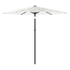Garden Parasol with Steel White 268x268x226 Q5K9