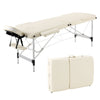 Portable Folding Spa Table Massage Bed Salon Treatment Couch Beige Colour