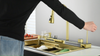 Gold LED Stainless Steel Kitchen Sink Set Single Large Bowl Inset Waterfall Tap