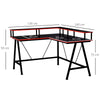 L Shaped Gaming Desk, Corner Computer Desk with Monitor Stand for Home Office, 1