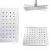 Bathroom Thermostatic Conceal Shower Mixer Twin head Large Square Bar Set Chrome