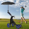 GYMAX Golf Push Pull Cart Lightweight Folding 4 Wheels Golf Push Cart Blue
