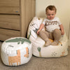 rucomfy | Printed Safari Friends Kids Snuggle Chair | Pre-Filled Beanbag
