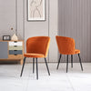 Dining Chairs Set of 2/4 Velvet Kitchen Chairs with Metal Legs