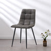 Set of 2 Faux Leather/Suede Dining Chairs Metal Legs Reception Restaurant Chair
