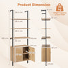 Wall Mount Bookshelf Open Wall Storage Shelves 6-tier Tall Display Rack Cabinet
