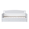 Day Bed Single Bed with Pull Out Trundle Guest Bed Underbed In White Pine Wood