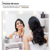 White Dressing Table Set Makeup Desk Mirror Stool Romovable Cabinet Wood Legs