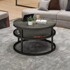 Round Lift Top Coffee Table with Hidden Storage, Modern Design for Living Room