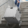 Shopping Trolley Foldable Market Luggage Storage Basket Cart Crate Case On Wheel