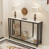 Slim Marble Console Table 2Tier Telephone Sofa Table Hallway Table Storage Shelf