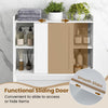 Over-the-Toilet Storage Cabinet Standing Toilet Rack w/ Sliding Door