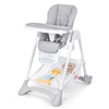 Baby High Chair Foldable Dining Chair Portable Adjustable Feeding Chair-Grey
