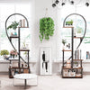 2pcs Plant Stand Rolling Heart Shaped Storage Display Shelf Flower Pots Holder