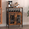 Retro Storage Cabinet Sideboard and Buffet Table with Wine Holder Cupboard