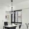 Crystal Chandelier Ceiling Light Pendant Light Black Lamp Height Adjustable E27