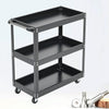 Steel Workshop Garage Tool Storage Trolley Wheel Cart 3 Tier Shelf Heavy Duty UK