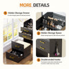 MakeUp Vanity Set with Visible Glass Desktop, Compact Vanity with 3 Drawers