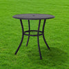 OUTDOOR INDOOR METAL SLATTED TABLETOP PATIO TABLE IRON FRAME LEGS GARDEN BISTRO