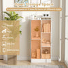 104 cm Wooden Toy Storage Organizer 5-Section Freestanding Bookshelf