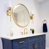 Large Round Wall Mounted Mirror Bathroom Bedroom Makeup Dressing Mirror Gold