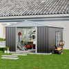 Grey Outdoor Lockable Garden Shed Storage Room Locking Door Sheds 10x12ft UK