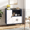 3 Doors Wooden Dining Sideboard Modern Storage Cupboard for Living Room Kitchen