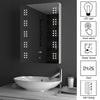 Bathroom Mirror Cabinet With LED Lights Shaver Socket Demister Illuminated 700mm