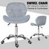 Office Chair Meeting Desk Chair Adjustable Home Vanity Stool 360° Velvet Swivel