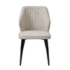 1 Set PU Dining Chair Metal Leg Stable Structure Kitchen Home Comfortable Soft