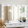Dressing Table White LED MDF Makeup Desk with 4 Drawers 1 Door Bedroom Gift New